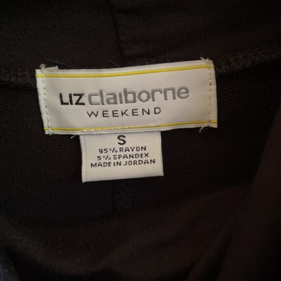 Liz Claiborne Weekend Cowl Neck Black Tunic S - Picture 3 of 3